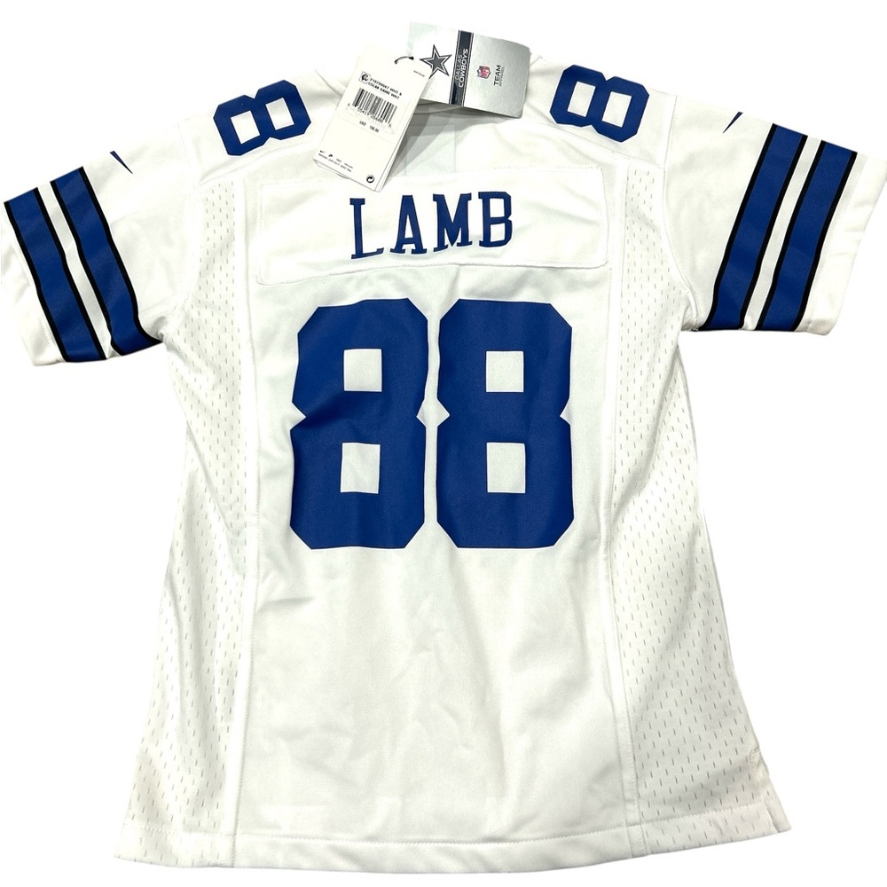 Dallas Cowboys #88 Lamb White & Royal Blue Jersey youth Small